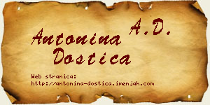 Antonina Dostica vizit kartica